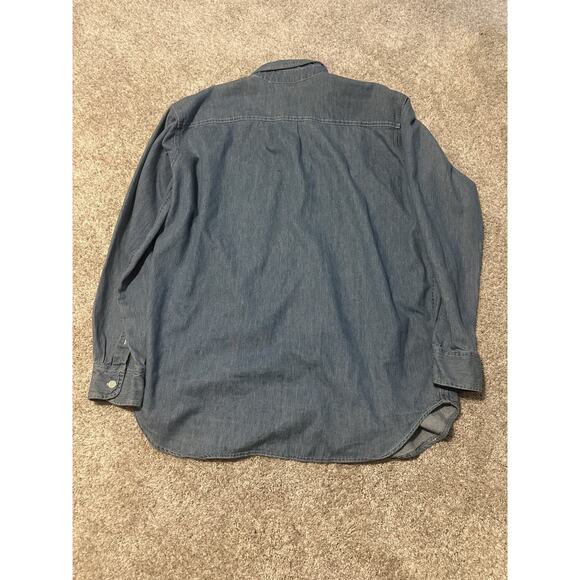 Vintage Planet Hollywood Nashville Denim Shirt Mens Large Button Up Long Sleeve - Picture 5 of 6